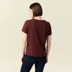 T-shirt manches courtes marron femme