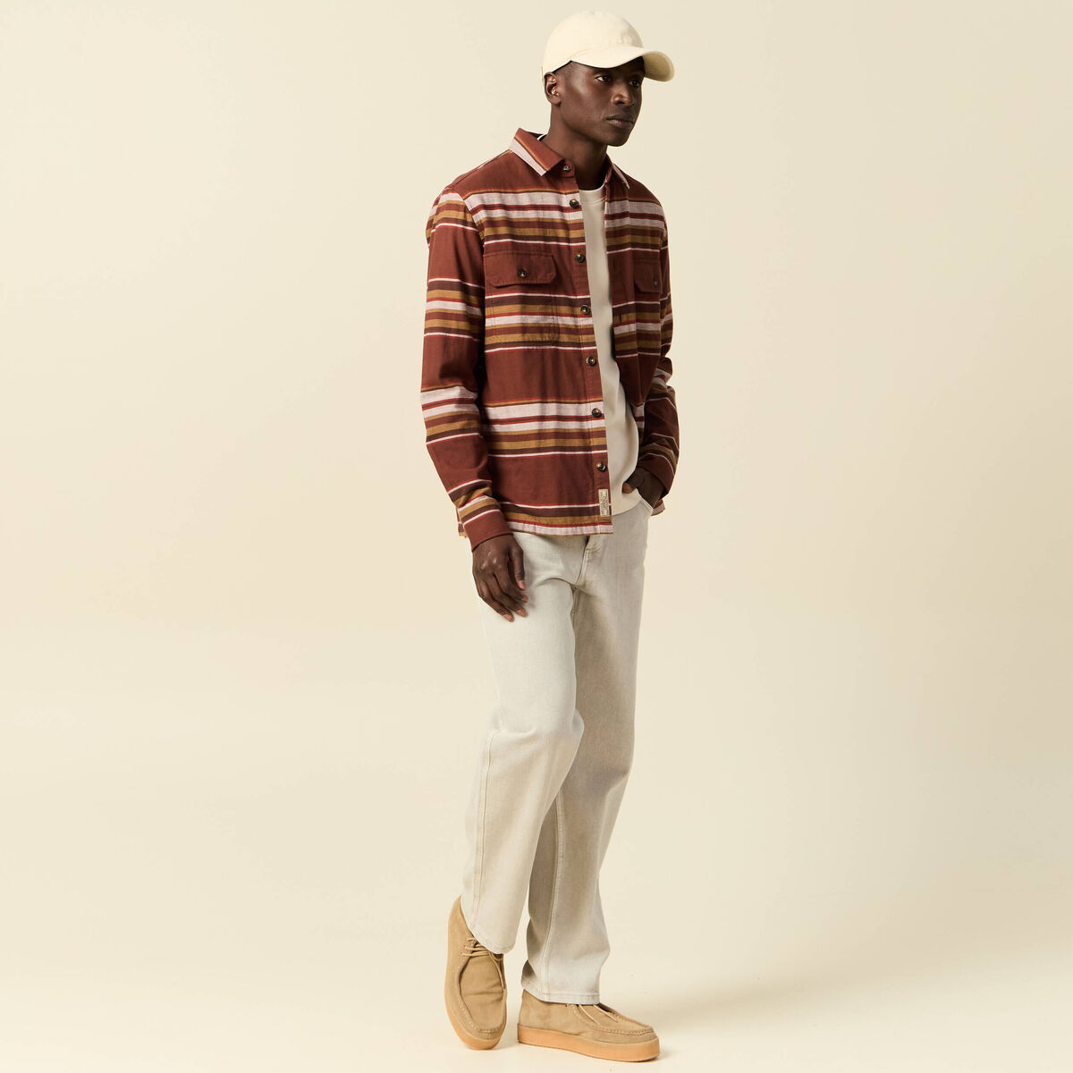 Surchemise manches longues bordeaux homme