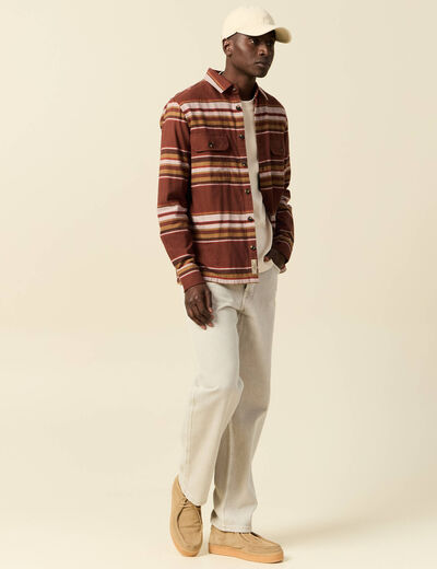 Surchemise manches longues bordeaux homme