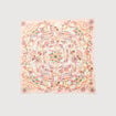 Foulard en coton effet satin&eacute;e orange femme