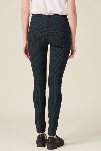 Pantalon skinny vert foncé femme