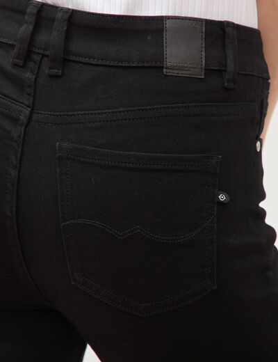 Jeans bootcut denim noir femme