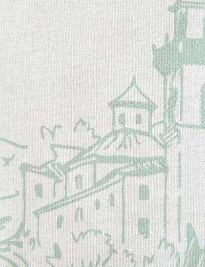 T-shirt en coton ecru homme