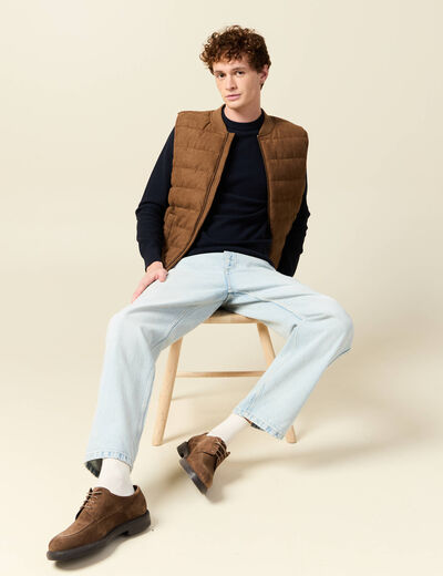 Pull éco-responsable bleu marine homme