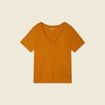 T-shirt manches courtes orange foncé femme