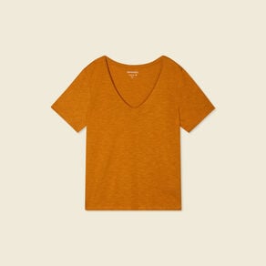 t shirt manches courtes orange fonce femme T-shirt manches courtes orange foncé femme