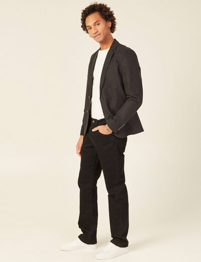 Veste blazer boutonnée noir homme