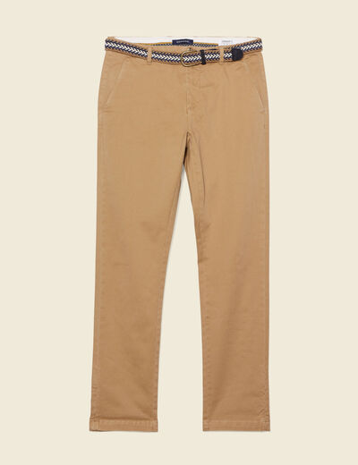 Pantalon chino straight vert kaki homme