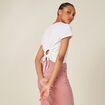 T-shirt manches courtes blanc femme