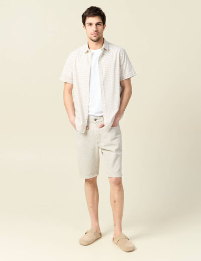 Chemise manches courtes blanc homme