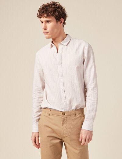 Chemise manches longues blanc homme