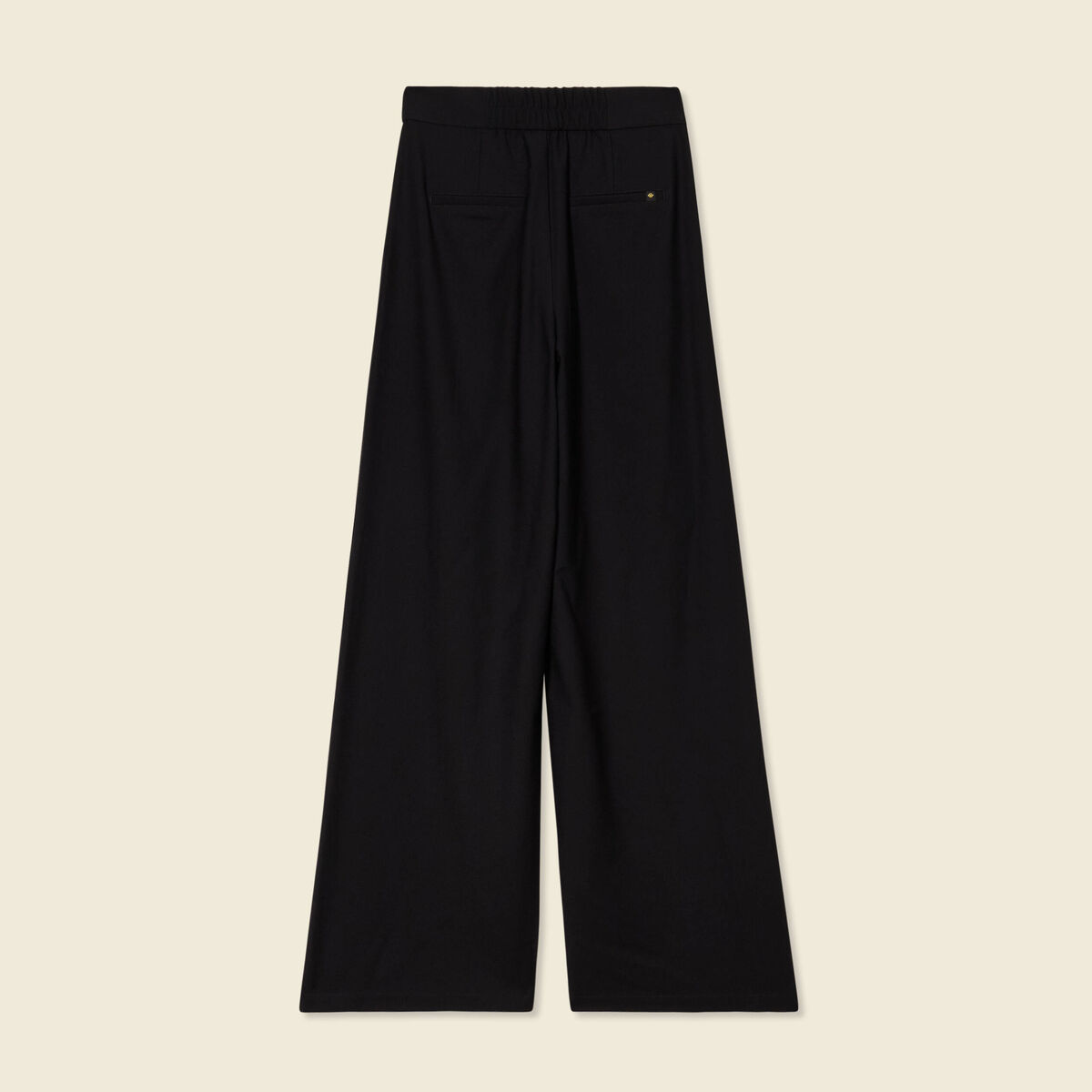 Pantalon large fluide noir femme