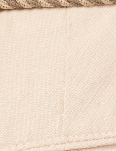 Short à ceinture beige homme