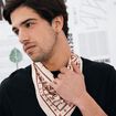 Foulard carré ecru homme