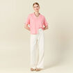 Chemise manches courtes rose femme