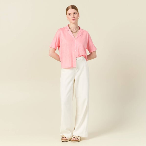 chemise manches courtes rose femme Chemise manches courtes rose femme