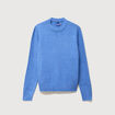 Pull manches longues col rond bleu violet homme