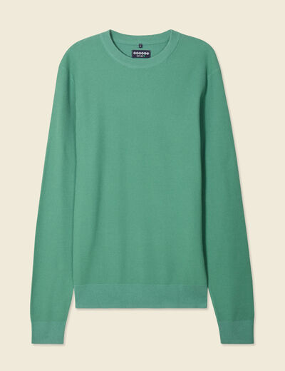 Pull éco-responsable vert homme