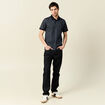 Polo manches courtes bleu marine homme