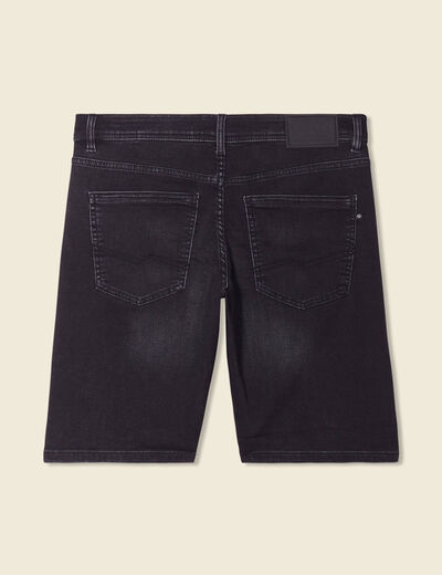 Bermuda en jean ultra stretch denim noir homme