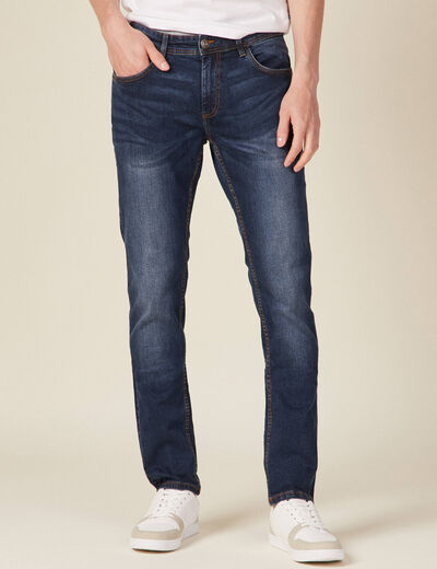 Jeans slim éco-respnsable denim brut homme