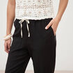 Pantalon taille standard noir femme