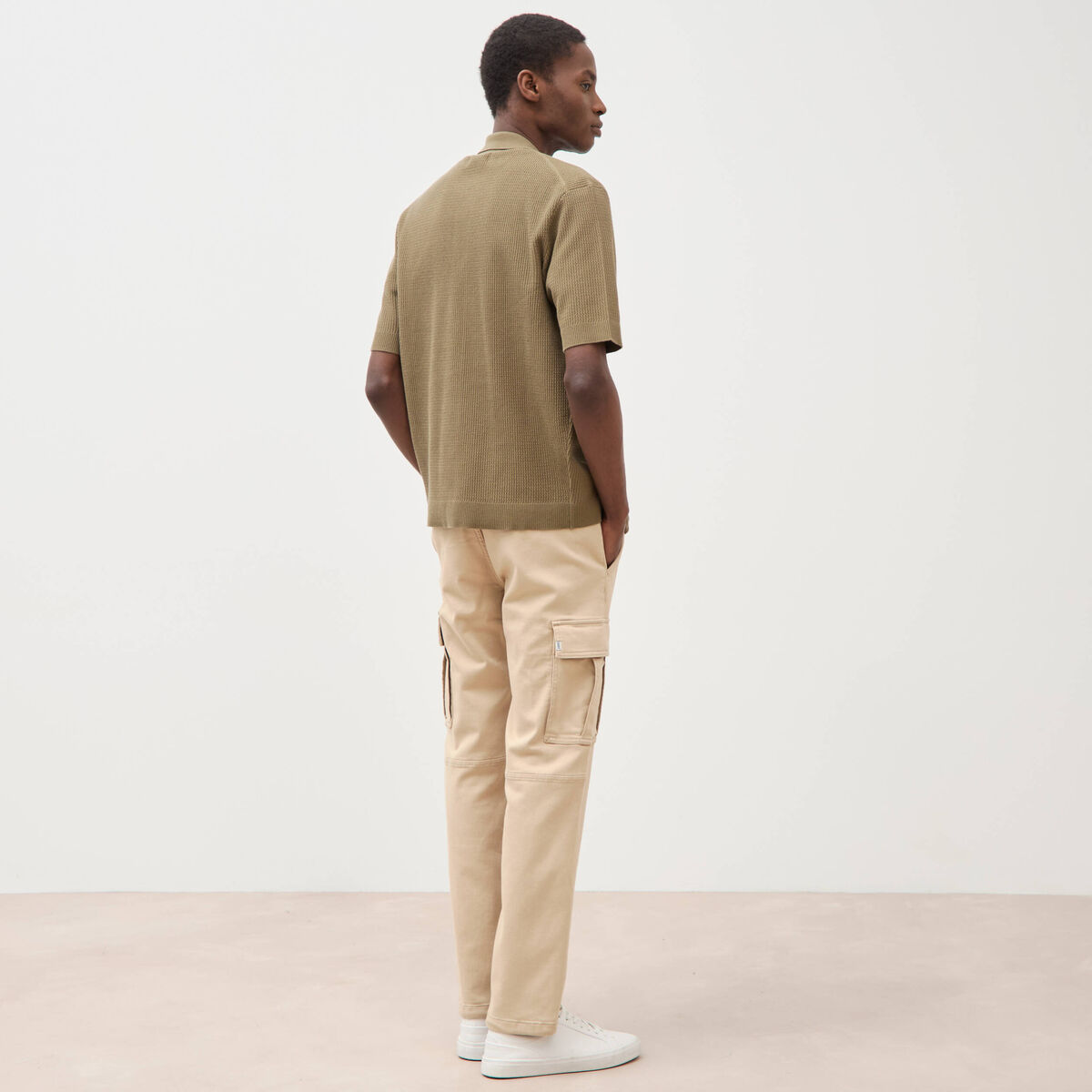 Pantalon battle longueur 32 beige homme