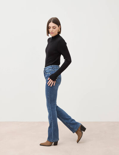 Jeans bootcut taille haute denim stone femme