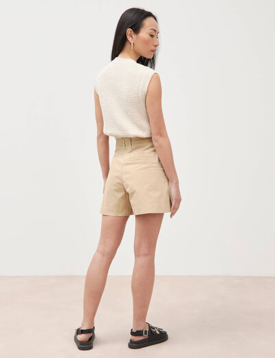 Short taille standard marron clair femme