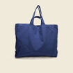 Sac cabas en coton bleu fonc&eacute; homme