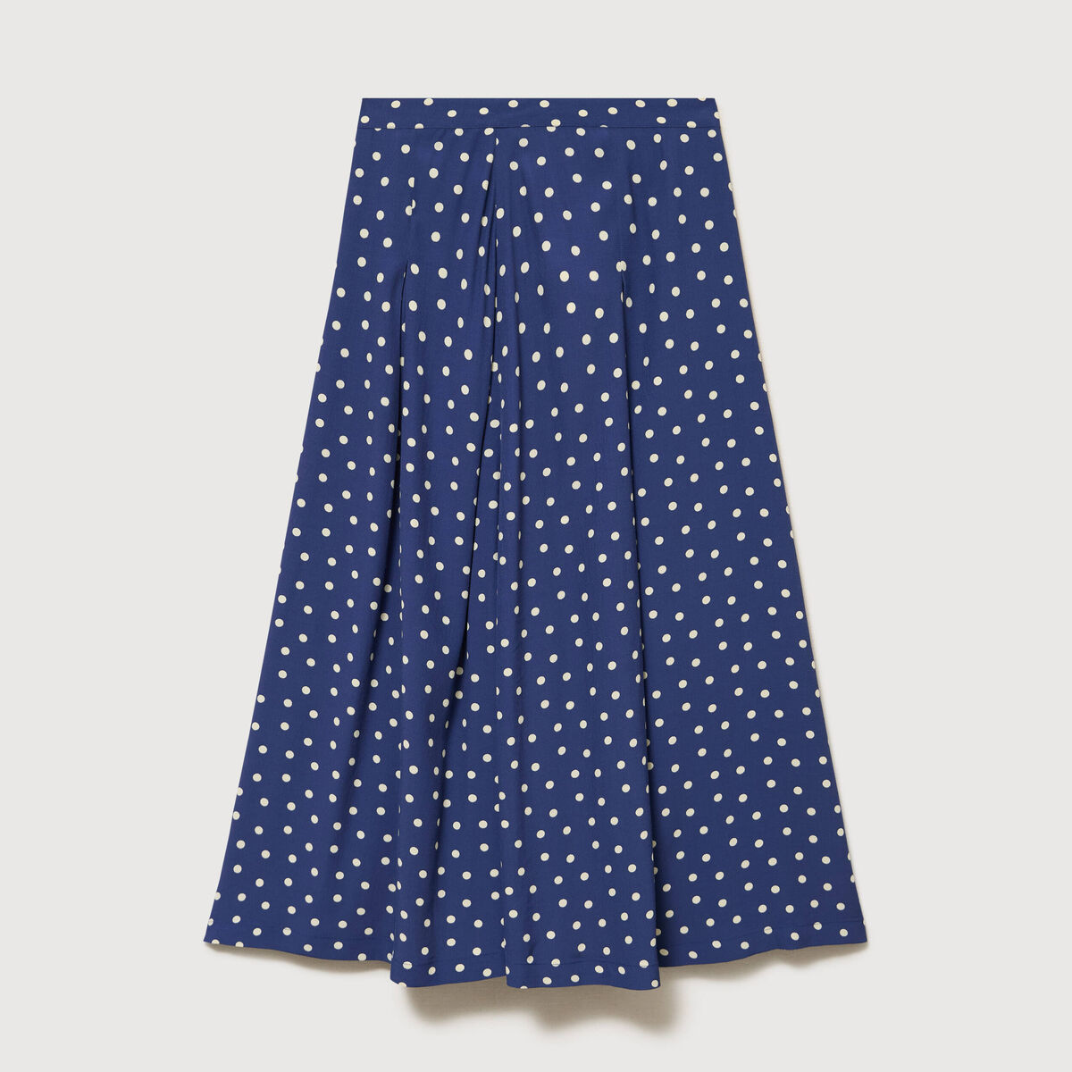 Jupe longue &eacute;vas&eacute;e bleu marine femme