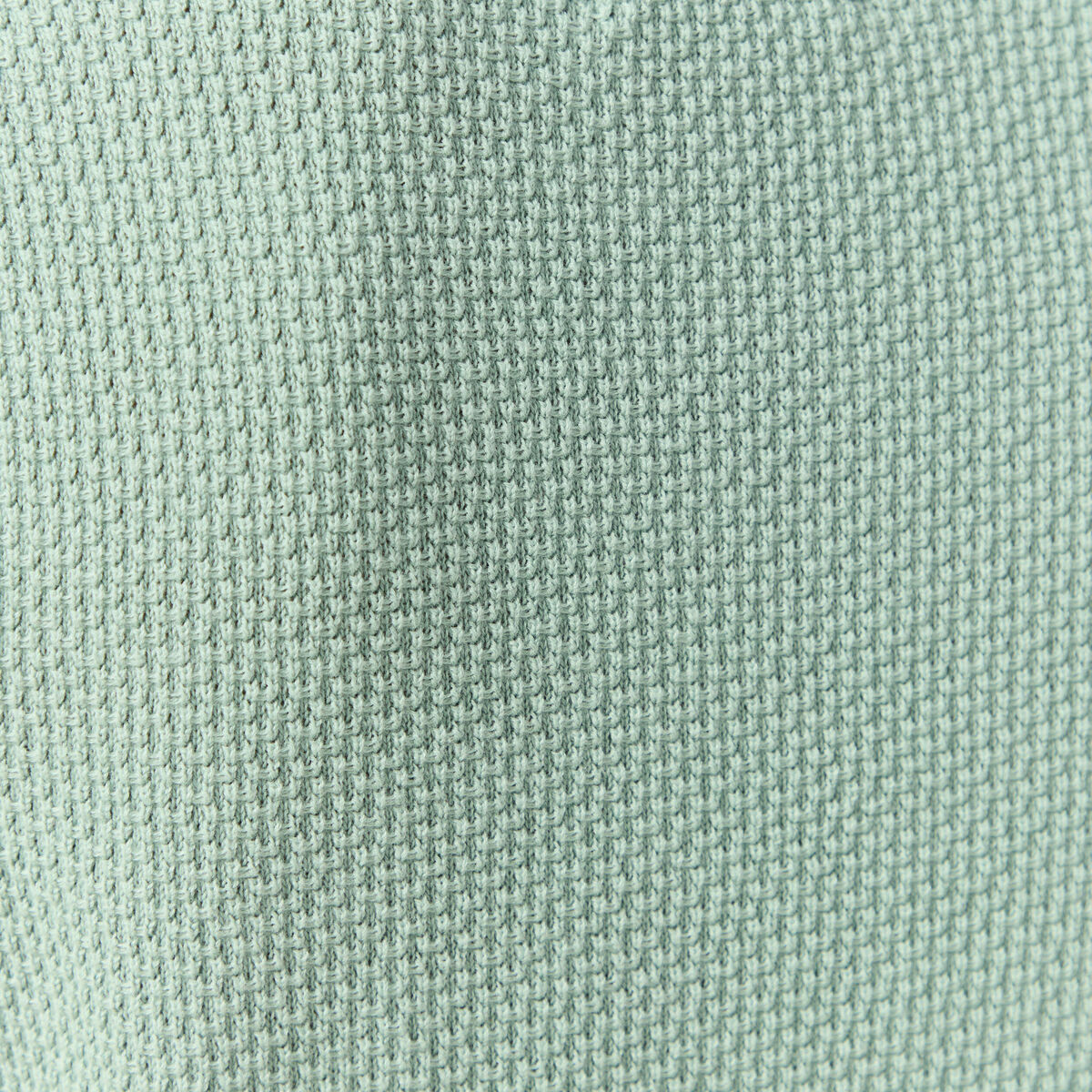 Pull droit court en coton vert pastel femme