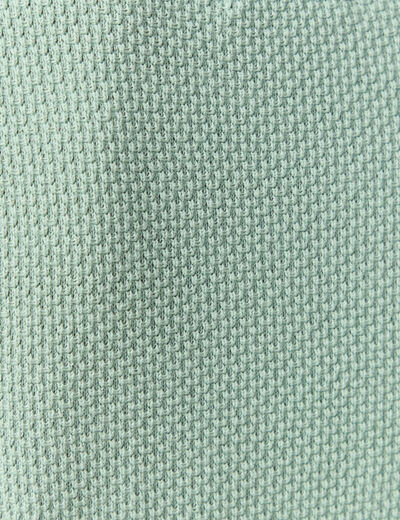 Pull droit court en coton vert pastel femme