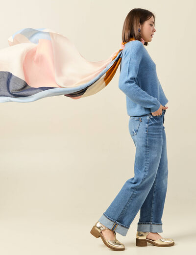 Foulard bleu marine femme