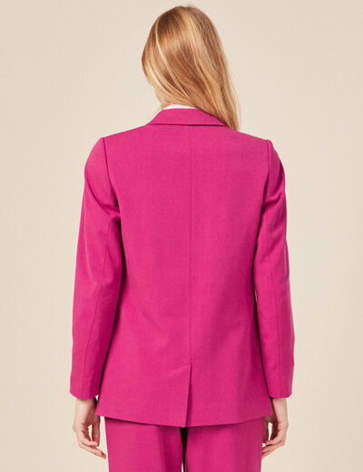 Veste blazer double boutonnage violet clair femme