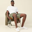 Bermuda droit à coulisse vert kaki homme