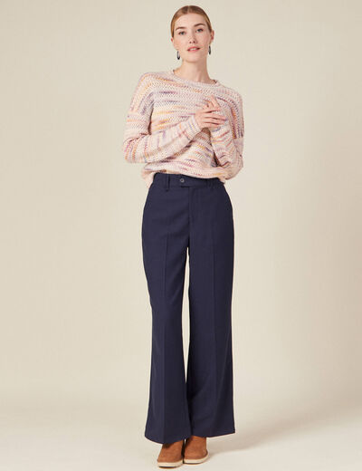 Pull manches longues rose framboise femme