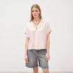 Chemise manches 3/4 rose pastel femme