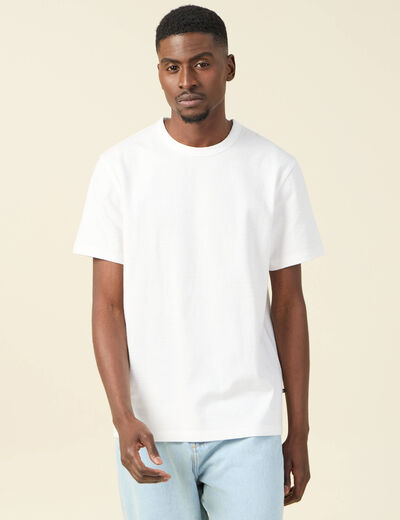 T-shirt manches courtes ecru homme