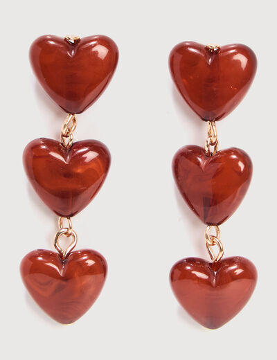 Boucles d'oreilles camel femme