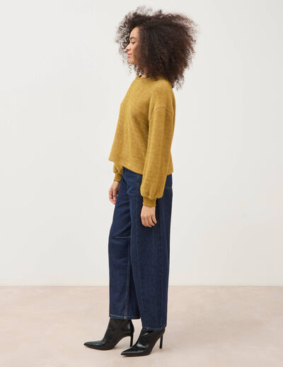 Sweat manches longues camel femme