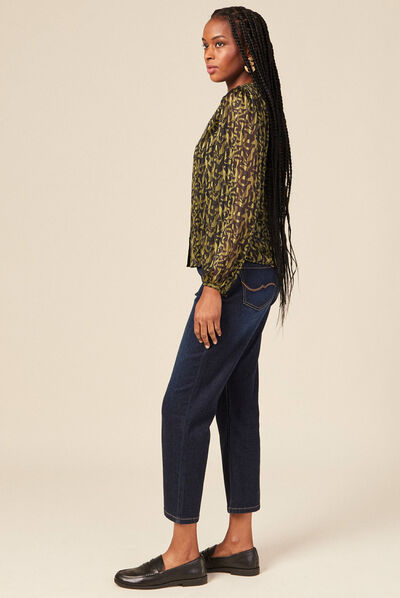 Chemise éco-responsable vert kaki femme