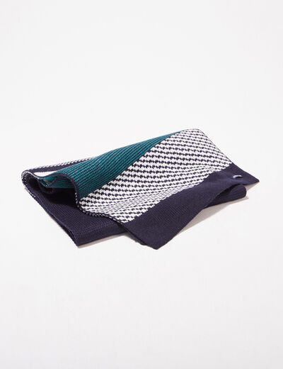 Écharpe tricotée bleu marine homme