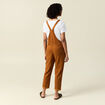 Salopette fluide boutonnée camel femme