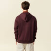Sweat &agrave; capuche bordeaux homme