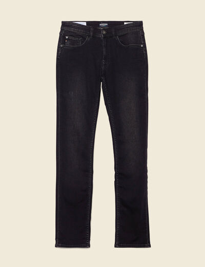Jeans straight ultra stretch denim noir homme
