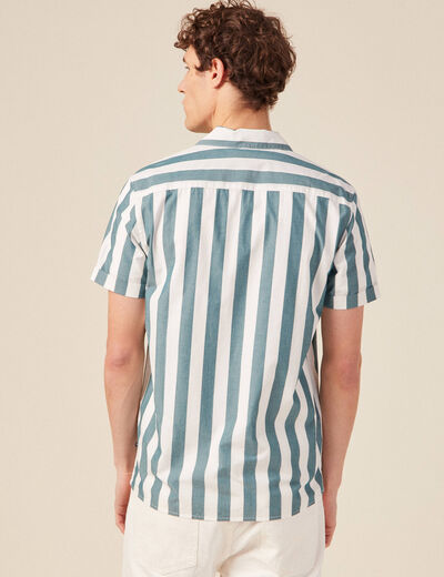 Chemise éco-responsable vert foncé homme