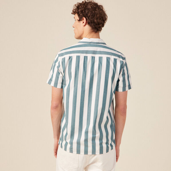 Chemise éco-responsable vert foncé homme