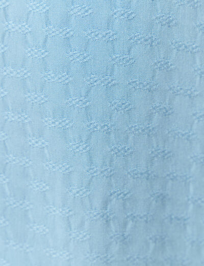 Chemise manches courtes bleu clair femme