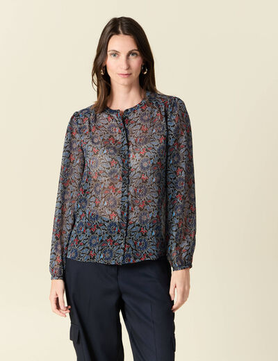 Chemise manches longues noir femme